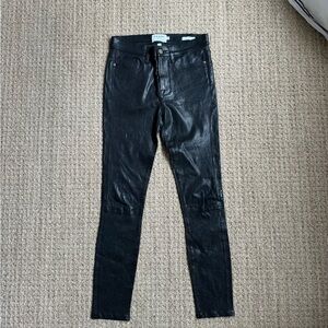 Frame Le High Skinny Leather Denim sz 28